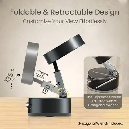 Portronics Hold X Magnetic Vacuum Suction Mobile Holder,For Car,Desk,Mirror,Glass,Dashboard Mobile Holder